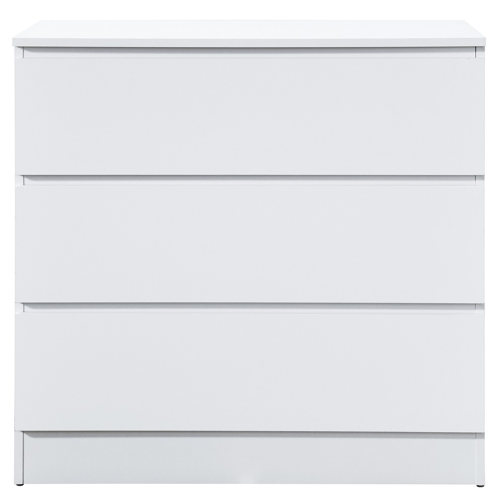 Product photograph of Oslo White 3 Drawer Small Chest from Choice Furniture Superstore.